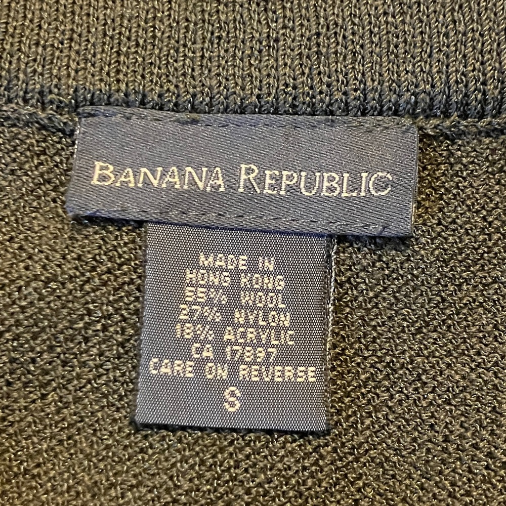 Banana Republic Black Label Cardigan & Mini Skirt Sweater Set Wool Blend Olive - Picture 3 of 14